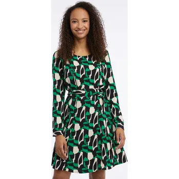 Dámské šaty Orsay Zelené dámské vzorované šaty - Dámské Orsay černá 2455308