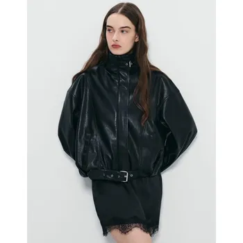 Bunda z imitace kůže - M - House - černá - 378HW-99X