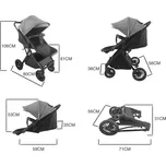 Aga Sportovní kočárek Černo/Modrý