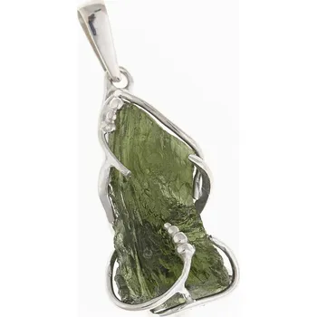 Přívěsek My Moldavite Stříbrný přívěsek s přírodním vltavínem 10704-13285