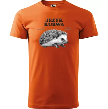 Sablio Tričko s potiskem JEZYK KURWA - oranžové L