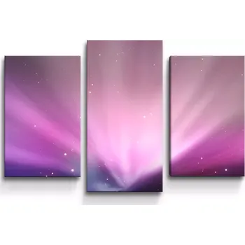 Obraz Sablio Obraz - 3-dílný Fialová záře - 75x50 cm