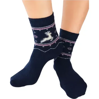 Dámské ponožky Dámské ponožky se sobem SW009 - 36-41 / tmavě modrá