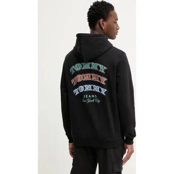 Pánské oblečení Bavlněná mikina Tommy Jeans DM0DM22365 černá 99X, vel. XXL