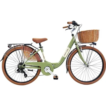 CANELLINI Městské kolo Dolce Vita by Canellini VENERE 26" s košíkem ZELENÁ 2025