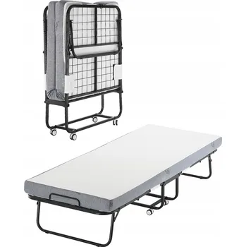 Postel VEVOR Rozkládací postel s matrací 10 cm 81 x 198 cm černá