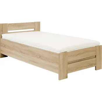 Postel Nábytek Mikulík Zvýšené jednolůžko BÁRA s úložným prostorem - DUB natur