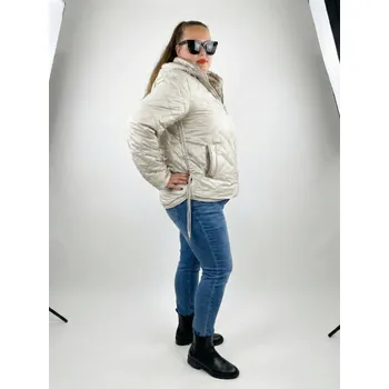 Dámská bunda Krátká bunda OLIVIA béžová Velikost: 6XL