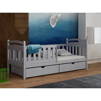 Dětská postel Dětská postel s úložným prostorem Kornel Barva dřeva: Šedá, Rozměry: 80x180