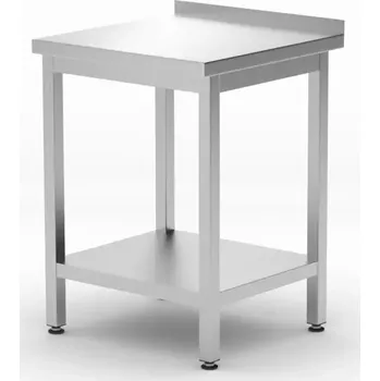Dílenský stůl Nástěnný pracovní stůl s policí, 60x60x85 cm | HENDI 817223