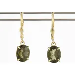 My Moldavite Zlaté náušnice s vltavíny 2428-4