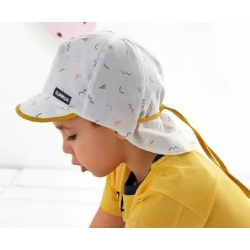 Kšiltovka AJS Kšiltovka letní se zátylkem COMMAS potisk, zavázka vel. 52 (bílá, sv.modrá)