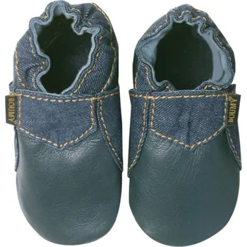 Capáčky BOUMY APPLIQUE Jeans Navy kožené capáčky (21/L)