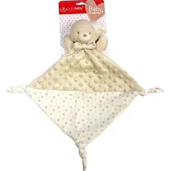 usínáček BOBOBABY Usínáček muchláček 40cm MEDVÍDEK s čepkou KRÉMOVÝ