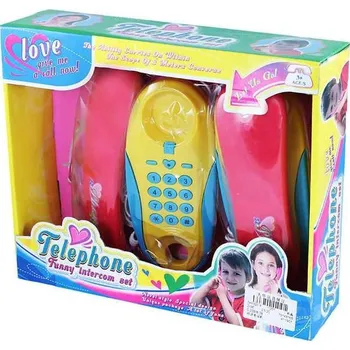 Hračka pro nejmenší LAMPS LOVE Intercom Phone Set - Dětské pokojové telefony - žluto-červené