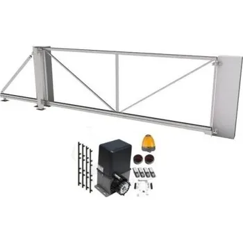 brána Posuvná samonosná brána bez sloupků vč. pohonu - 4000 x 1800 mm