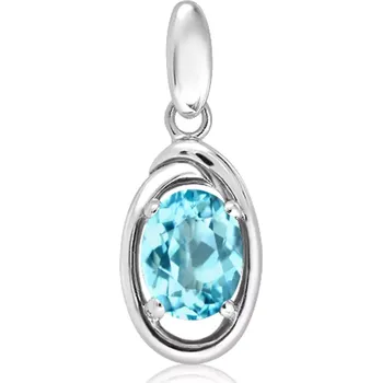 Přívěsek Zephyr Blue Topaz - stříbrný přívěsek s modrým topazem