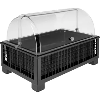 Chladící vitrína Portland 10 cm melamin černá 1/1