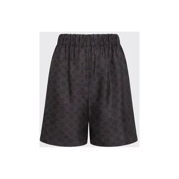 Pánské oblečení MARI PRETI Kalhoty z materiálu MONOGRAM M Hnědá Regular Fit L