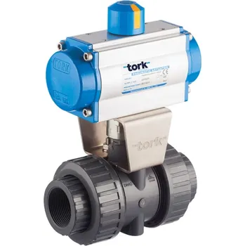 Ventil Kulový PVC ventil Tork DN 65 s dvoučinným pneupohonem DA (PAV913.65DA)