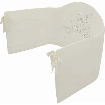 Příslušenství pro dětskou postel a kolébku SOFIJA CALUSEK mantinel do postýlky - IVORY smetana