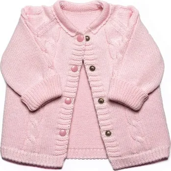 Dívčí svetr Lumima COPY Dětský svetřík rozepínací PINK růžový vel. 68cm