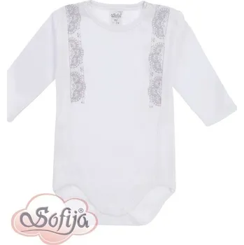 Kojenecký body SOFIJA Body dl.rukáv AMELIA bílé vel. 74cm