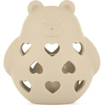 PETITEMARS PETITE&MARS Hračka silikonová s chrastítkem Bear Basil Desert Sand 0m+