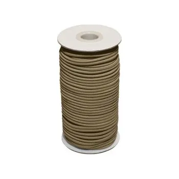 Textilie Guma, pruženka kulatá kloboučnická tmavě béžová, 2mm, metráž