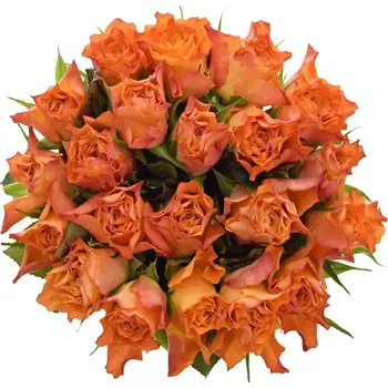 umělá květina Kytice 21 oranžových růží MARIYO! 40cm