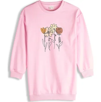 Dívčí oblečení GATE Prodloužená mikina s potiskem 8Y 825-0627/6401