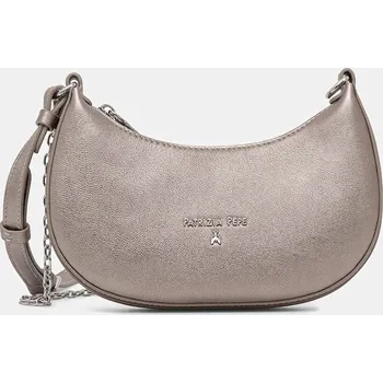 Kožená kabelka Patrizia Pepe šedá barva, 8B0309 L138 8B0309.L138 90X, vel. ONE SIZE