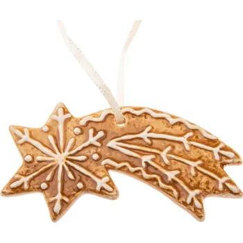 Vánoční ozdoba Keramická vánoční ozdoba 9 cm Gingerbread Comet – Dakls ID_1737916