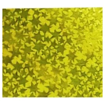 Set školních potřeb Karton holograficzny c. złoty gwiazdy 25x35cm ark