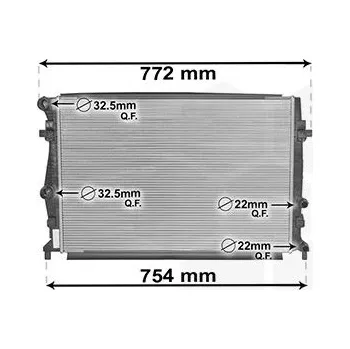 Chladič motoru Chladič, chlazení motoru VAN WEZEL 58002343