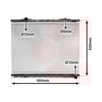 Chladič motoru Chladič, chlazení motoru VAN WEZEL 83002055