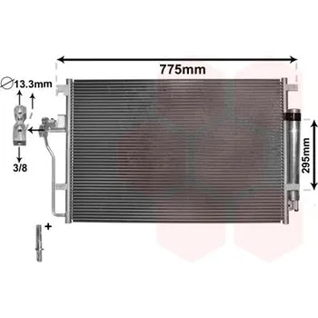 Výparník klimatizace Kondenzátor, klimatizace VAN WEZEL 58005277