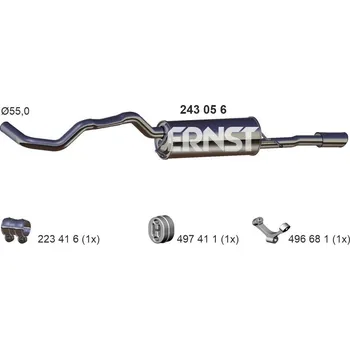 Tlumič výfuku Zadní tlumič výfuku ERNST 243056