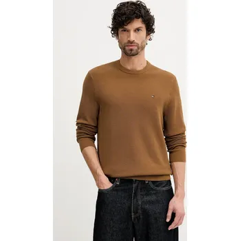 Pánský svetr Bavlněný svetr Tommy Hilfiger černá barva, MW0MW36347 88X, vel. M