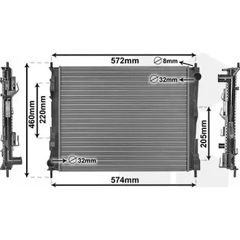 Chladič motoru Chladič, chlazení motoru VAN WEZEL 43002374