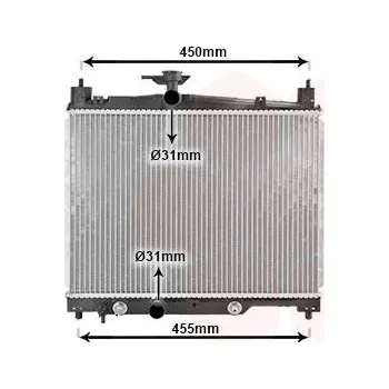 Chladič motoru Chladič, chlazení motoru VAN WEZEL 53002287