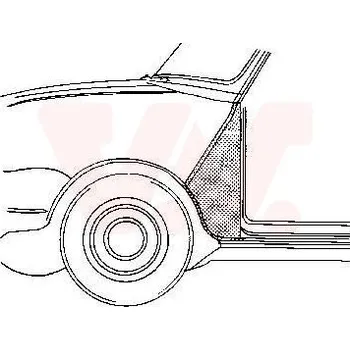 Blatník karosérie Blatník VAN WEZEL 0201.54