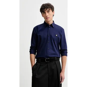 Pánská košile Košile HUGO Ermo pánská, bílá barva, slim, s klasickým límcem, 50505315 59X, vel. XL