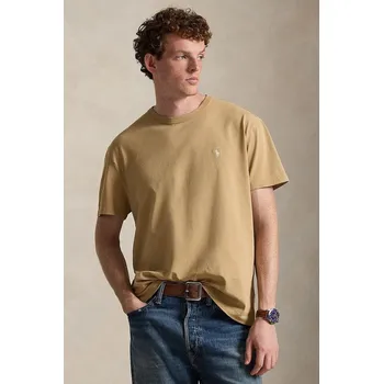 Bavlněné tričko Polo Ralph Lauren 710916698 hnědá 88X, vel. M