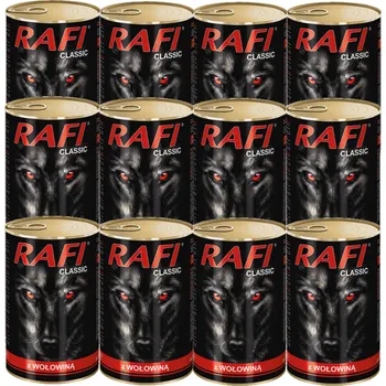 Krmivo pro psa Klasické hovězí maso Rafi v omáčce 12x1240g