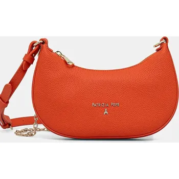 Kabelka Kožená kabelka Patrizia Pepe oranžová barva, 8B0309 L001 8B0309.L001 22X, vel. ONE SIZE