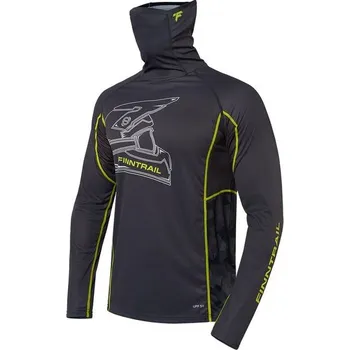 cyklistický dres FINNTRAIL Finntrail Longsleeve Vizard MiddleGrey - L