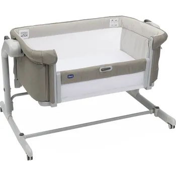 Dětská postýlka CHICCO Next2Me Magic Evo Desert Taupe Houpací přístavní postýlka