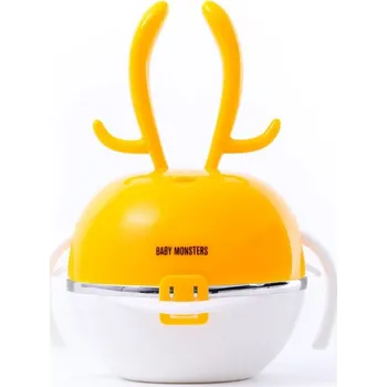 dětská jídelní sada Baby Monsters MEAL BA alu JELEN 12m+ Cestovní jídelní sada nerez - Oranžová