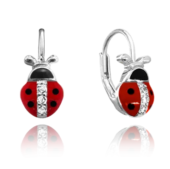 Náušnice MINET Stříbrné náušnice BERUŠKY vykládané zirkony JMAD0001SE00